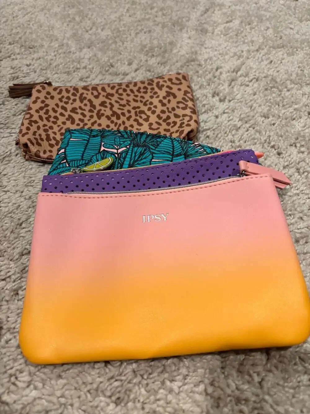 Lot of 7 Assorted Ipsy Cosmetic Makeup Bags